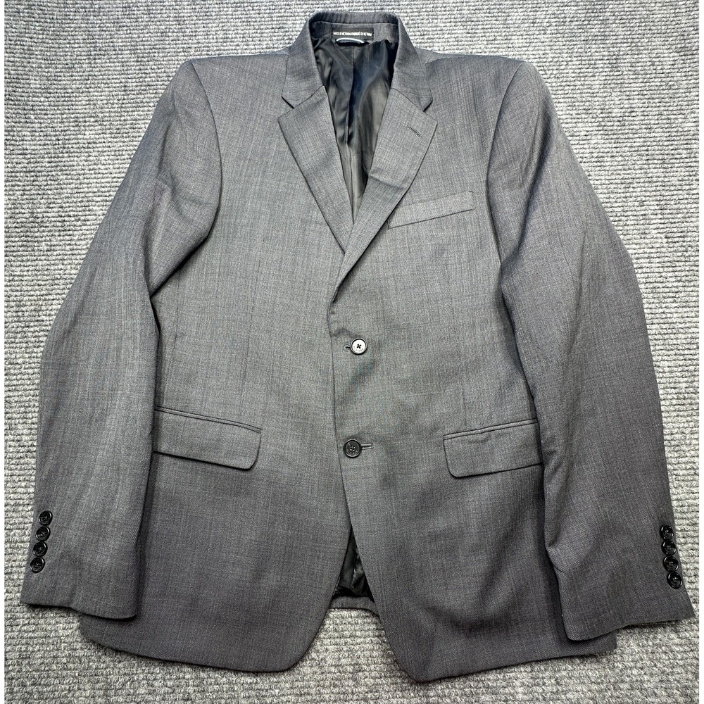 Tommy Hilfiger Blazer Mens 40R Gray 100% Wool Sport Coat Two Button‎ Classic Fit